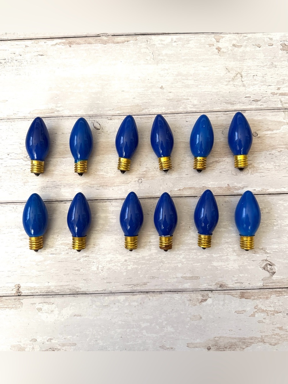 12ct Vintage Christmas Bulb Lightbulbs String Holiday Lights Blue 120volts